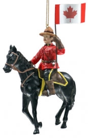 Christmas Ornament Horse and Rider / Une décoration de Noël gendarme à cheval