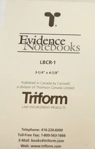 Notebook - Evidence  / Cahier de Preuves